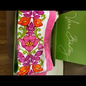 Bath towel and flip flops